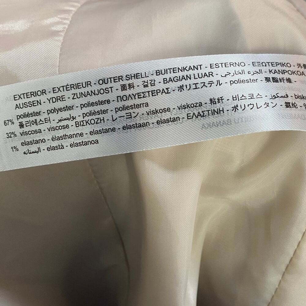 Zara Basic Blazer Single Button Collarless Woven … - image 8